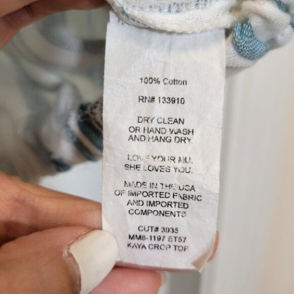 ❤️ 3 for $35 Show me your mumu kaya crop top ruffles off shoulder tiered small - Picture 8 of 8